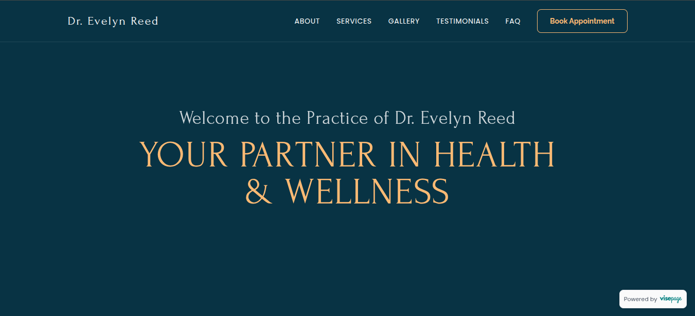 Screenshot of Healing Haven template